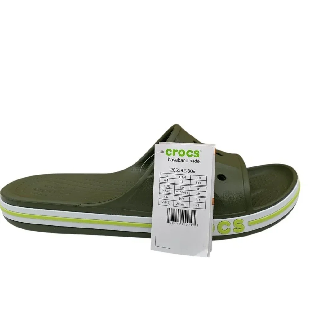 Crocs Bayaband Men's‎ Slide Sandals Size 10-11 Army Green Water Friendly